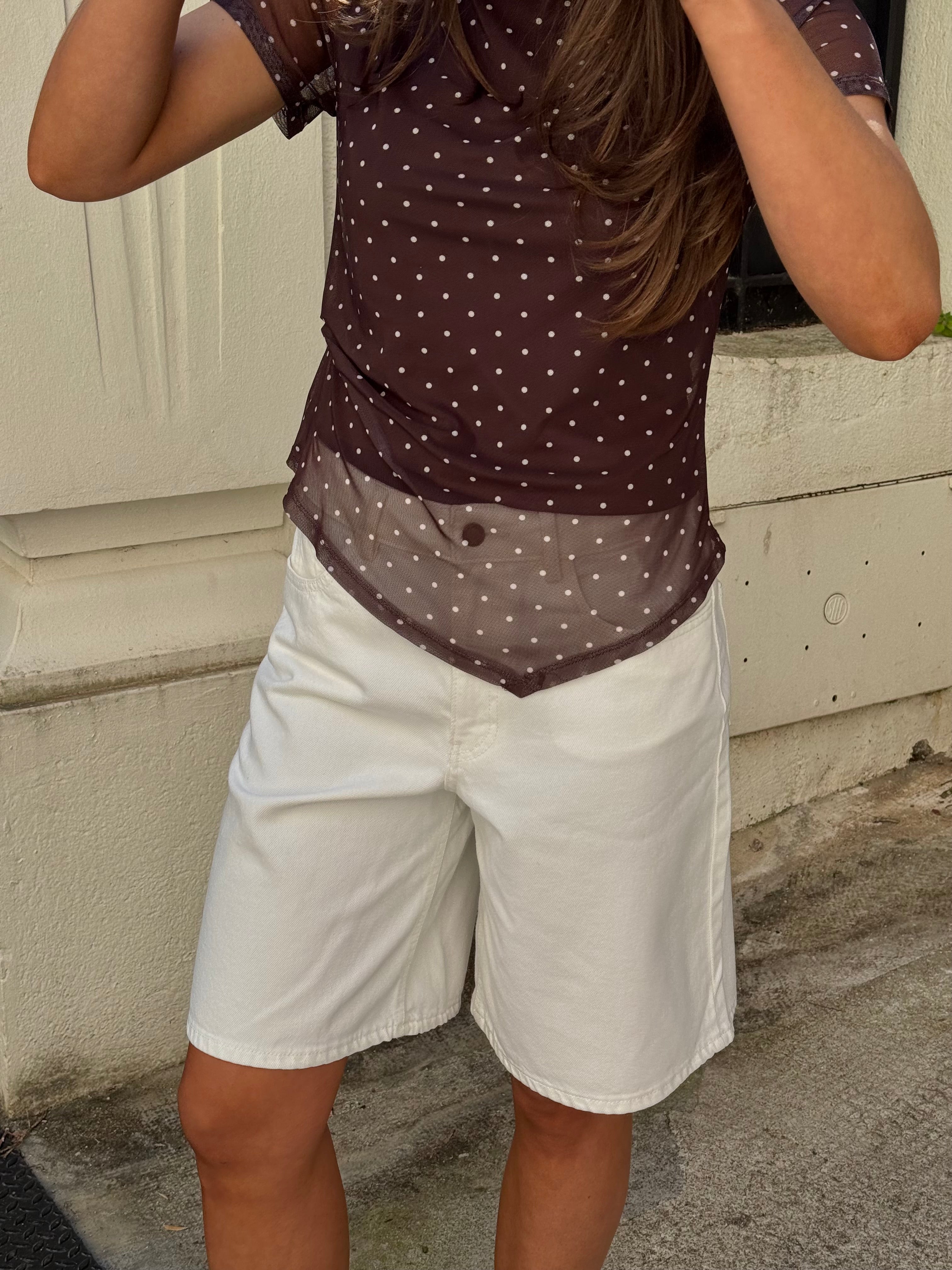 VMSAGE Shorts - Ecru
